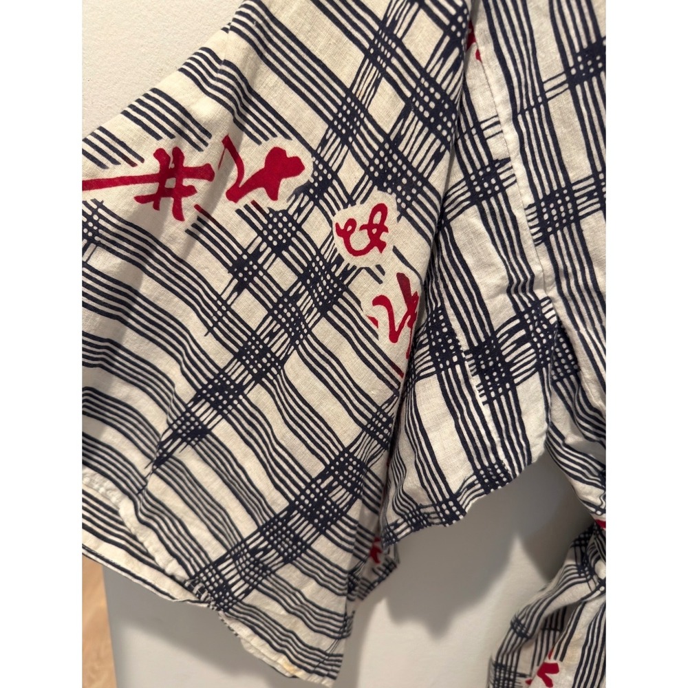 Vintage Japanese Cotton Calligraphy Kimono Robe Medium - Picture 2 of 7
